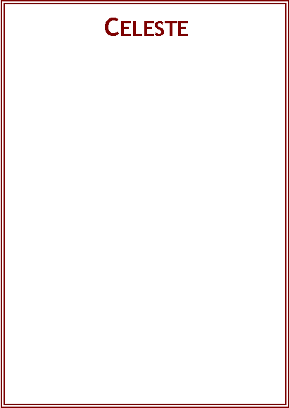 Text Box:  Celeste